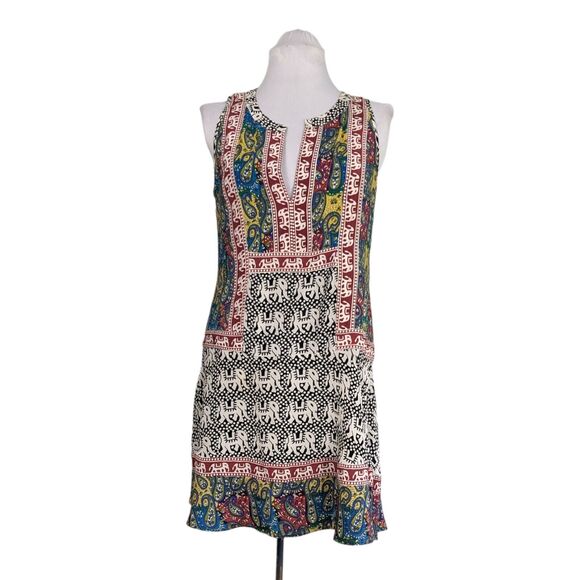 Anthropologie Dresses & Skirts - Anthropologie Tolani Silk Dress Sleeveless Paisley Elephant Resort Tunic Multi M